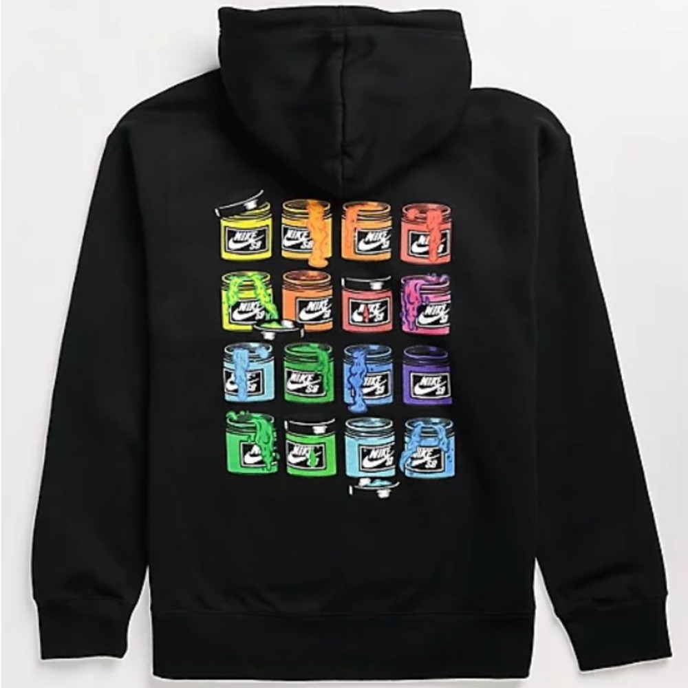 Nike SB Skateboard Paint Cans Hoodie Sweatshirt Size Small